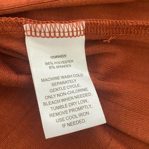 Derek Heart Rust Cutout Bodycon Midi Dress Size Small Sleeveless High Neck Sexy - Picture 7 of 7